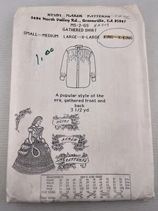 Heidi Marsh Patterns GATHERED SHIRT Uncut and FF Size King—X-King MS-2-GS - Bild 1 von 2