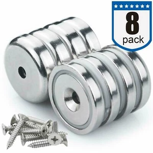 Imanes de copa, 20 libras de sujeción 20 mmx 7 mm tornillos neodimio súper fuerte - Imagen 1 de 8
