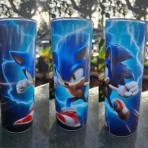 Sonic The Hedgehog Stainless Steel Tumbler 20oz New - Picture 1 of 1