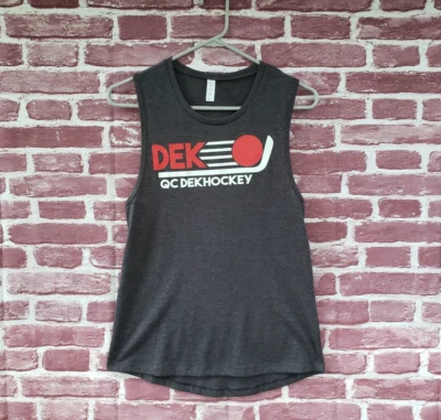 🔥 Camiseta sin mangas QC Dekhockey gris para mujer pequeña S Dek piso de pelota de hockey Foto 1 de 4
