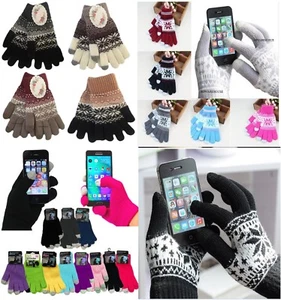 MENS LADIES UNISEX TOUCH SCREEN GLOVES SUPER SOFT VARIOUS STYLES TOUCH GLOVES  - Picture 1 of 20