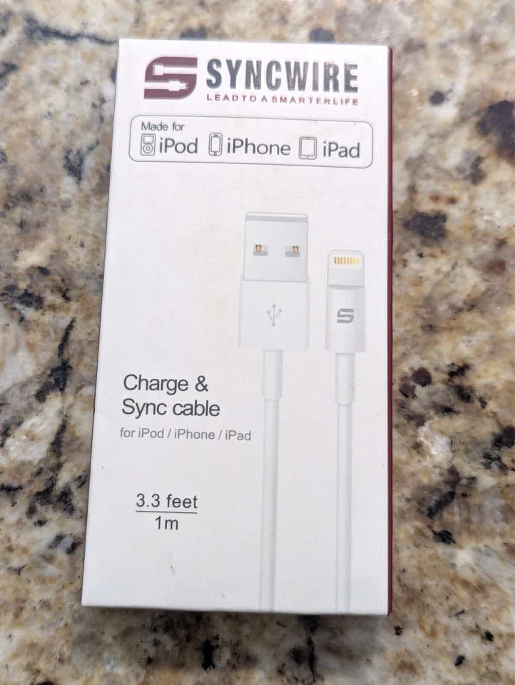 Syncwire Lightning Cable Apple MFI Certified 3.3ft 1m for iPhone iPod iPad