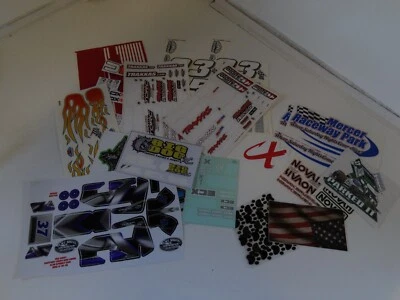 VINTAGE MIX LOT OF RACING DECAL STICKERS R/C car traxass novak - Image 1 of 4