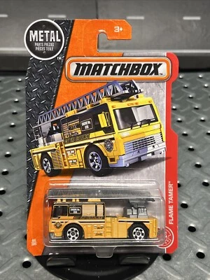 Matchbox Flame Tamer Heroic Vehicle Fire Rescue Truck Orange Scale 1:64 NIP - Image 1 of 4