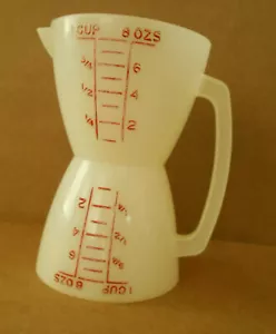 Tupperware misurino doppio lato 1 tazza 8 once secco umido con beccuccio versatore - Foto 1 di 4