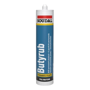 SOUDAL Butyrub UV Resistant Permanent Mastic Joint Sealant 310ml Black - Picture 1 of 1