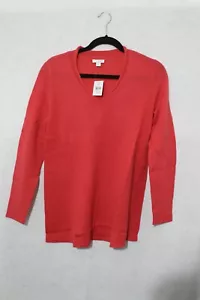 J. Jill - Women's 100% Wool Sweater Pullover Long Sleeve - Red - Size XS NWT - Picture 1 of 5