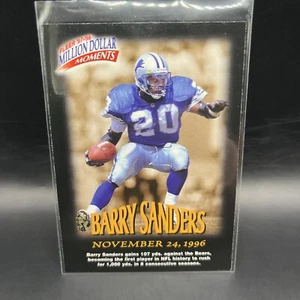 1997 Fleer Million Dollar Moments Detroit Lions Football Card #4 Barry Sanders - Picture 1 of 2