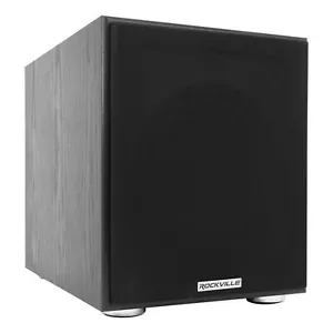 Rockville Rock Shaker 8" Inch Black 400w Powered Home Theater Subwoofer Sub - Picture 1 of 9