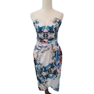 COOPER ST Size 8 Strapless Multicoloured Floral Dress - Picture 1 of 9