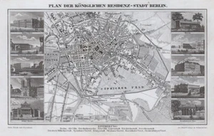 Berlin. Stadtplan. Originaler Stahlstich, Kunstverlag 1843 - Picture 1 of 1