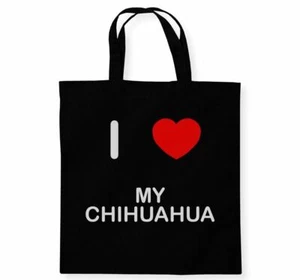 Bolso de Mano My Chihuahua I Love Bolso de Compras de Algodón Reutilizable - Imagen 1 de 8
