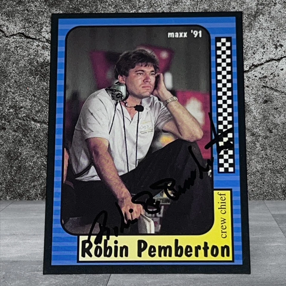 Robin Pemberton ROUSH RACING MARK MARTIN 1991 MAXX #86 VINTAGE signed card - Image 1 of 1