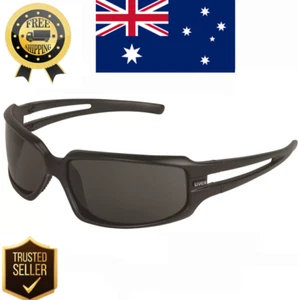 uvex SONIC SAFETY GLASSES Anti-Scratch/Hardcoat Grey Lens, Black Frame - Picture 1 of 2