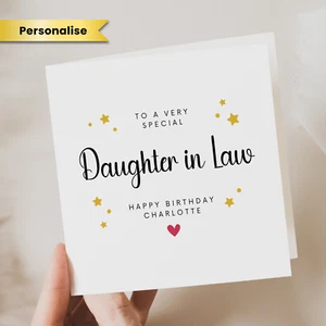 Tarjeta de cumpleaños personalizada hija esposa hermana para su suegra cumpleaños - Imagen 1 de 2