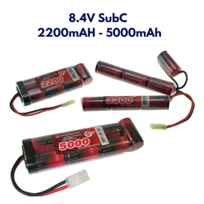 8.4V SubC SC Premium Racing RC NiMh Battery Pack+Custom Connector- 2200-5000mAh - Image 1 of 4
