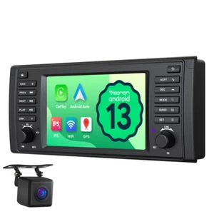 CAM+Android 13 Car Radio GPS Stereo Apple CarPlay For BMW E39 540 520 530 525 M5 - Picture 1 of 19