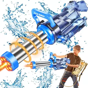 Gatling Water Gun, Rotating Electric Water Gun with Backpack Tank, LED Gunfire L - Picture 1 of 12