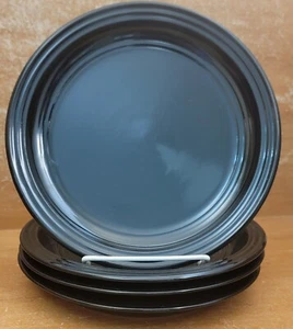 Mainstays RICH BLACK Salatteller 4er Set, 8 1/8", Steinzeug, geprägt sehr gut - Bild 1 von 12