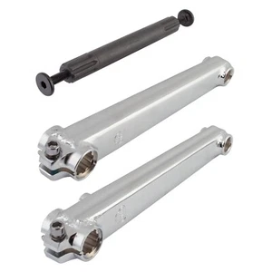 Crankarm Set SE Bikes BMX V-Ridge 180 3PC 19mmx8T Spline Chrome w/BB Axle - Picture 1 of 1