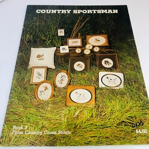 VTG COUNTRY SPORTSMAN CROSS STITCH BOOKLET  Outdoor Dogs, Birds (1979)  - Picture 1 of 10