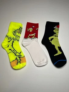 Christmas Grinch Socks for Women\Men Green Monster Sock Xmas - Picture 1 of 8