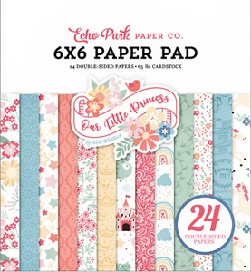 Echo Park OUR LITTLE PRINCESS 6x6 PAPER PAD scrapbook (24) Papers (12) Designs - Picture 1 of 1