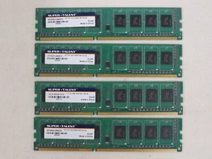 Super Talent 16GB (4GB) PC3-12800 DDR3-1600 Desktop Memory RAM W1600UA4GM - Picture 1 of 3