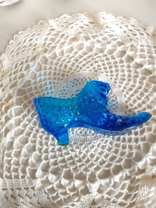 FENTON, kobaltblauer Katzenkopf Slipper, großes ovales Logo, top - Bild 1 von 4