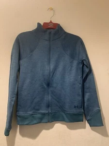 Under Armour Womens Armour Fleece Full Zip Jacket Static Blue XS X-SMALL $65 - Picture 1 of 6