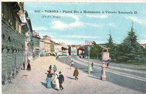 ve 436 Jahre 10 VERONA Piazza Bra - Monumento Vittorio Emanuele - FP - nicht VG - WY - Bild 1 von 1