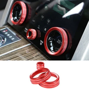 Anillo botón interruptor volumen consola aluminio rojo 3X para Range Rover L405 2018-2022 - Imagen 1 de 8