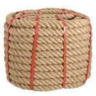 Natural Jute Rope, 1-1/2 in x 100 Ft Thick Twisted Manila Rope Multipurpose