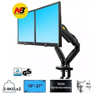 🔥🔥🔥North Bayou Dual Monitor Arm Spring Desk Mount Stand for up to 27'' - Picture 1 of 5