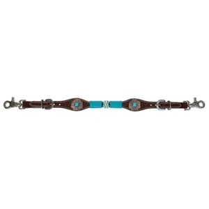 1025-45-SC Circle Y Turquoise Round Up Wither Strap NEW - Picture 1 of 1