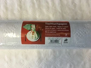 StaufenTischdecke Weiß Damastprägung  50 x 1m - Tischtuch Papiertischdecke  - Bild 1 von 1
