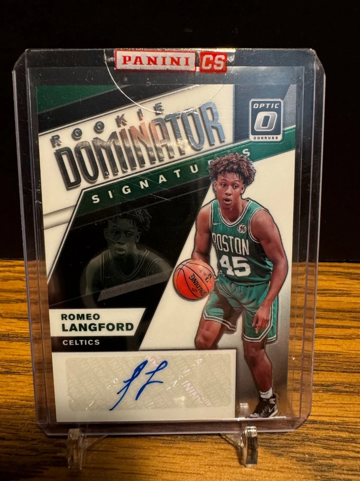 2019-20 Panini Romeo Langford Optic Rookie Auto Dominator Signature Green 21/49 - Image 1 of 2