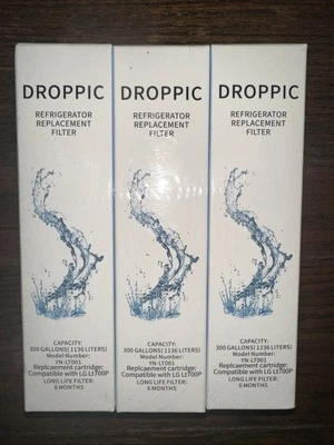 Droppic 3 Pack Replacement Water Filter for LG LT700P - Image 1 of 4