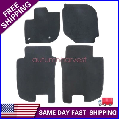4Pcs Fits Honda Fit 2015-2020 Front & Rear Floor Mats Carpet Replacement Velour - Image 1 of 4