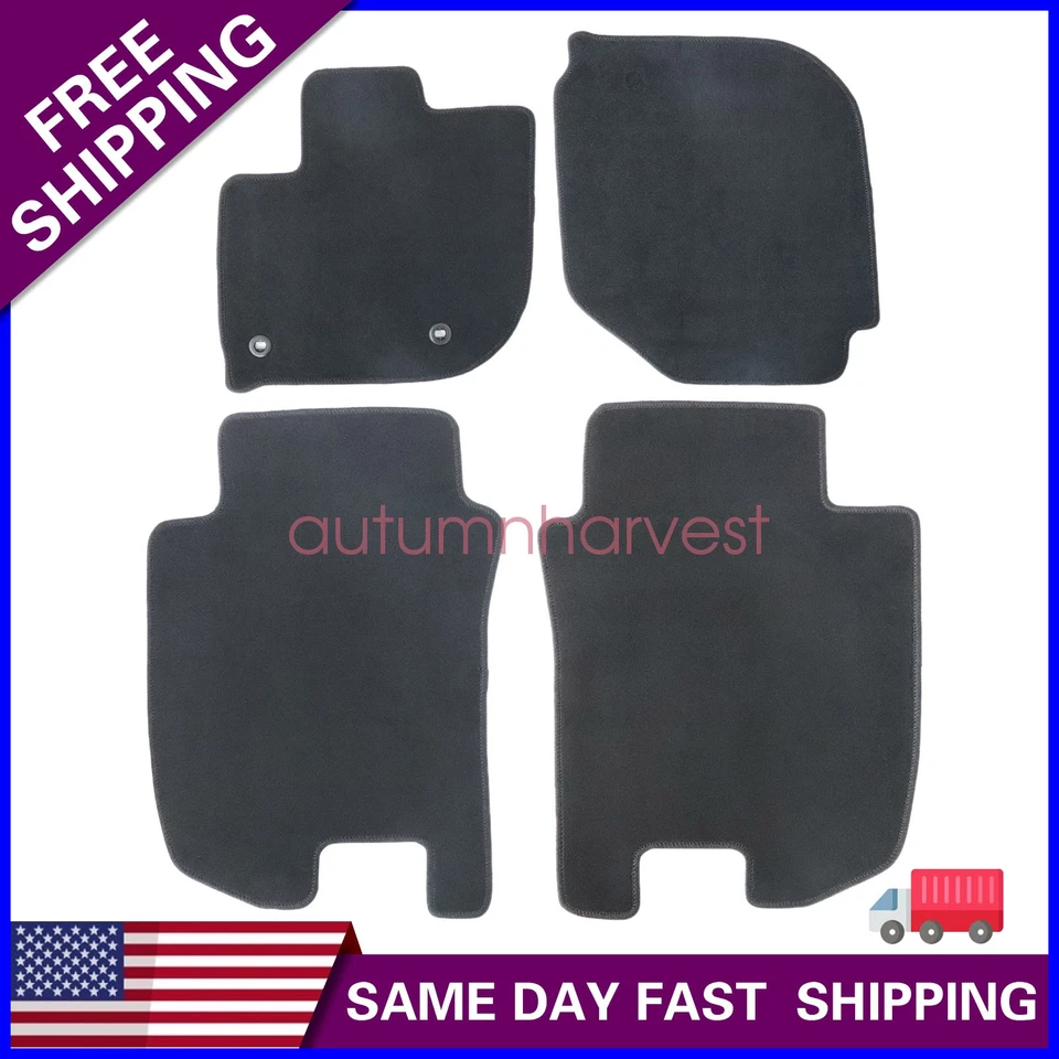 4Pcs Fits Honda Fit 2015-2020 Front & Rear Floor Mats Carpet Replacement Velour - Image 1 of 4
