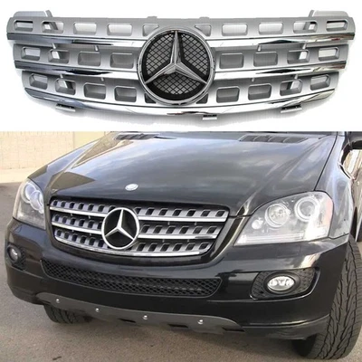 Rejilla para Mercedes Benz Clase ML 2005 06 07 2008 W164 ML320 ML350 ML550 con insignia Foto 1 de 4