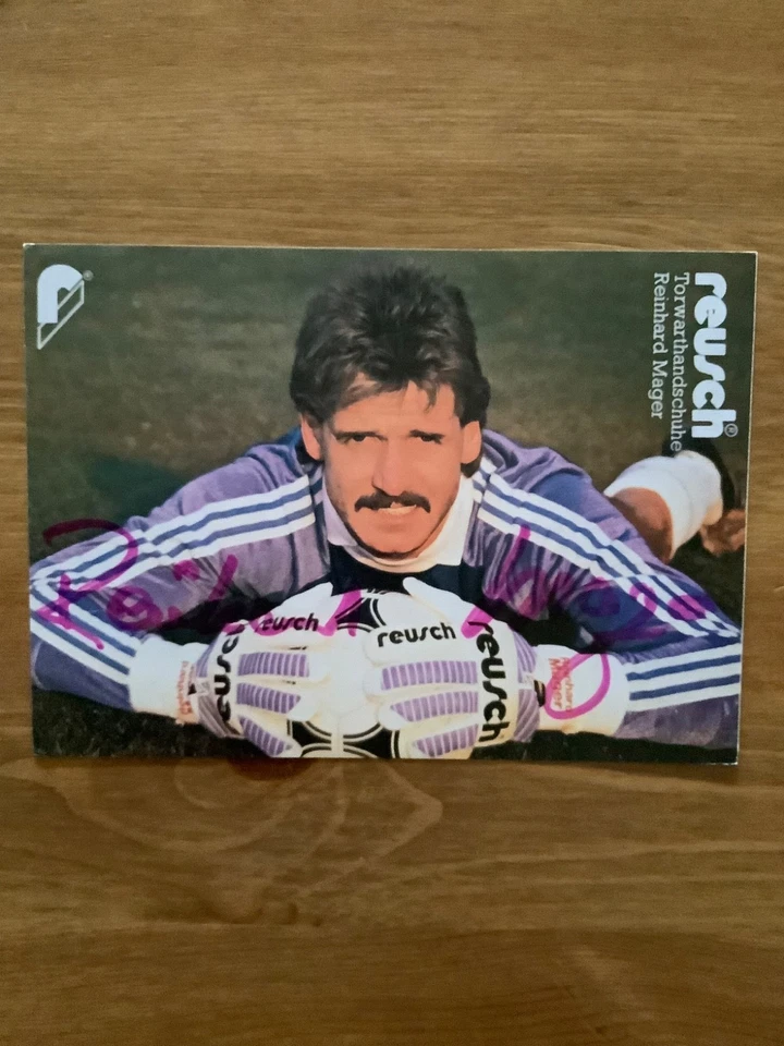 AUTOGRAMM REINHARD MAGER FUSSBALL TORWART DFB REUSCH WERBEKARTE - Bild 1 von 1