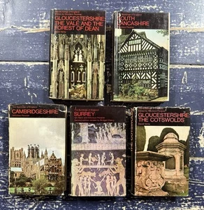 SURREY CAMBRIDGE GLOUCESTERSHIRE 5 UK PENGUIN BOOKS HC DJ ARCHITECTURE 1969-71 - Picture 1 of 19