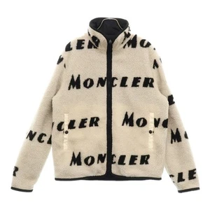 MONCLER MAGLIA CARDIGAN REVERSIBLE BOA FLEECE JACKET BLACK F20918G77000 Used daf - Picture 1 of 8