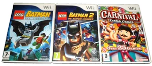 Lotto Bundle Giochi Wii (x3) LEGO Batman + Batman 2 Super Heroes + Carnival Funfair - Foto 1 di 11