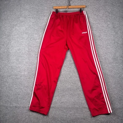 Vintage Adidas Tear Break Away Pants Mens Large L Red White Striped Track Y2K - Image 1 of 4