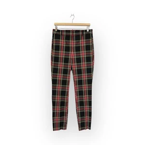 NEU J Crew Ruby volle Länge Hose Größe 6 rot kariert - Bild 1 von 5