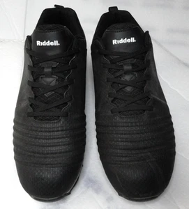 Riddell Edge Low Cut Lace Up Football Cleats Black White Men’s Size 13 - Picture 1 of 11