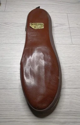 1950's Vintage Leather Travel Slippers Size Small Men's 8-9 Zippered Case Unique - Image 1 of 4