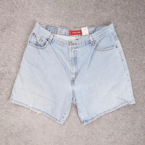 VTG Levis Classic Fit Size 16 Light Wash Denim Blue Jean Shorts - Picture 1 of 13